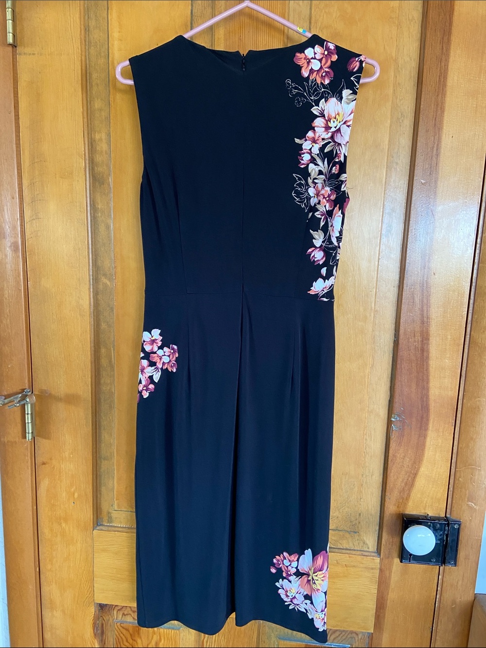 White House Black Market Black Floral Sheath Dress - Picture 4 of 4